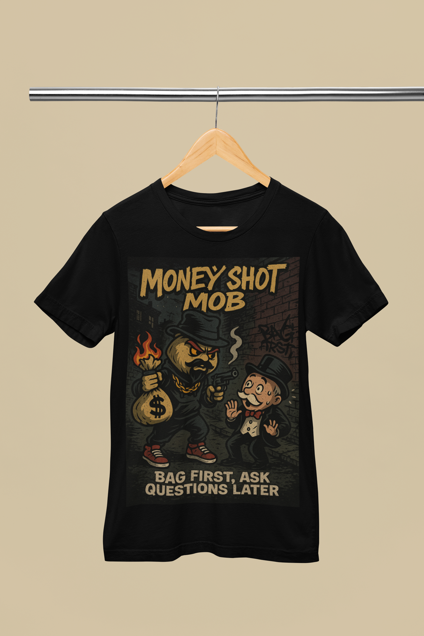 Money Shot Mob "Bag First, Ask Questions Later." Tee