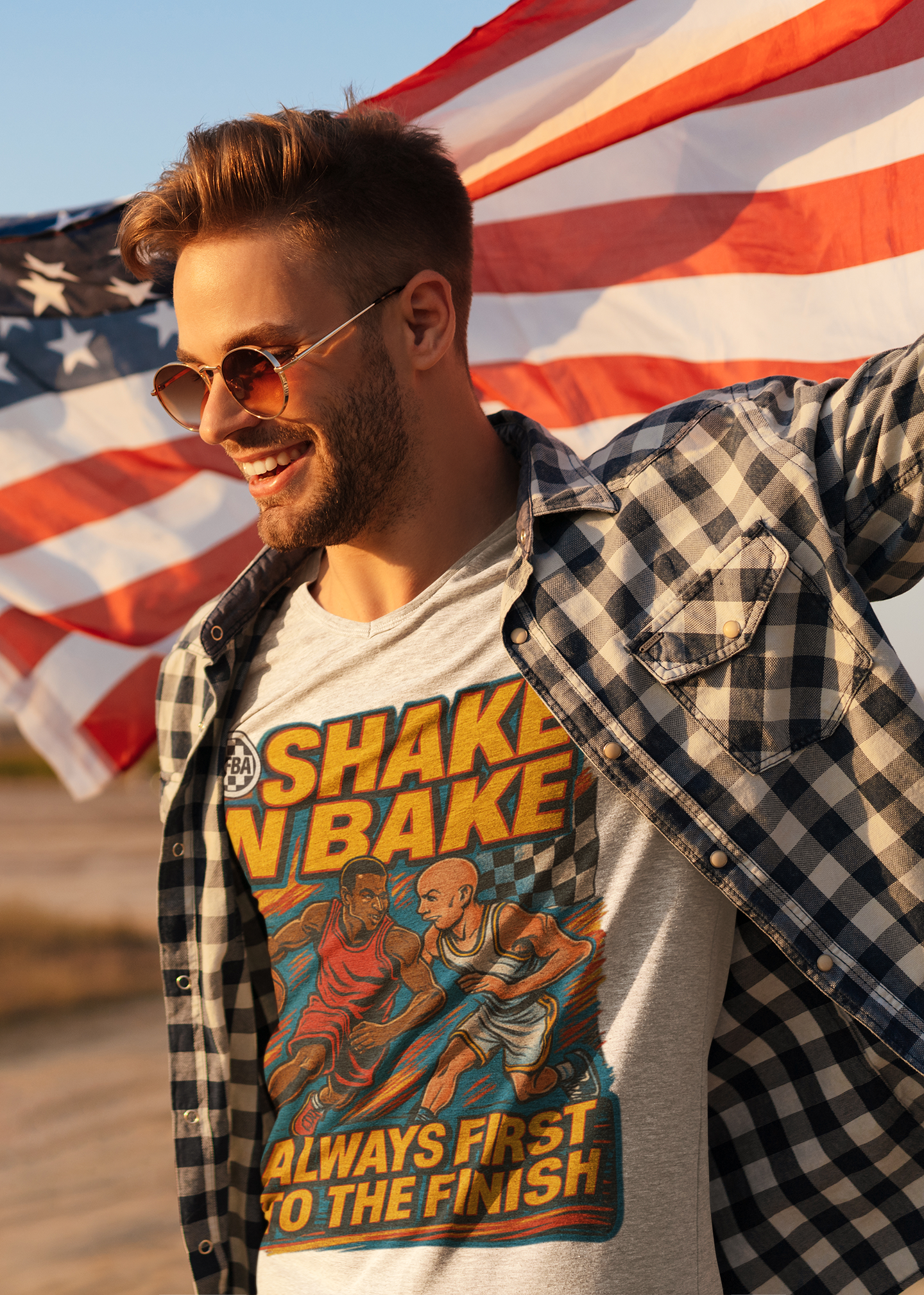 Shake & Bake 2.0 "Checker Flag" Tee